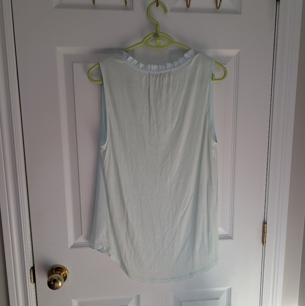 LOFT Soft Blue Ruffled Blouse - Picture 2 of 3
